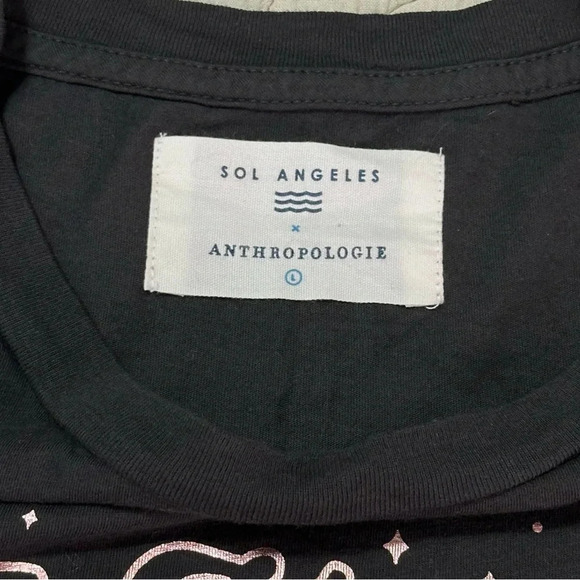Anthropologie Sol Angeles L St Moritz Graphic Tee Copper Vintage Inspired - Picture 6 of 9